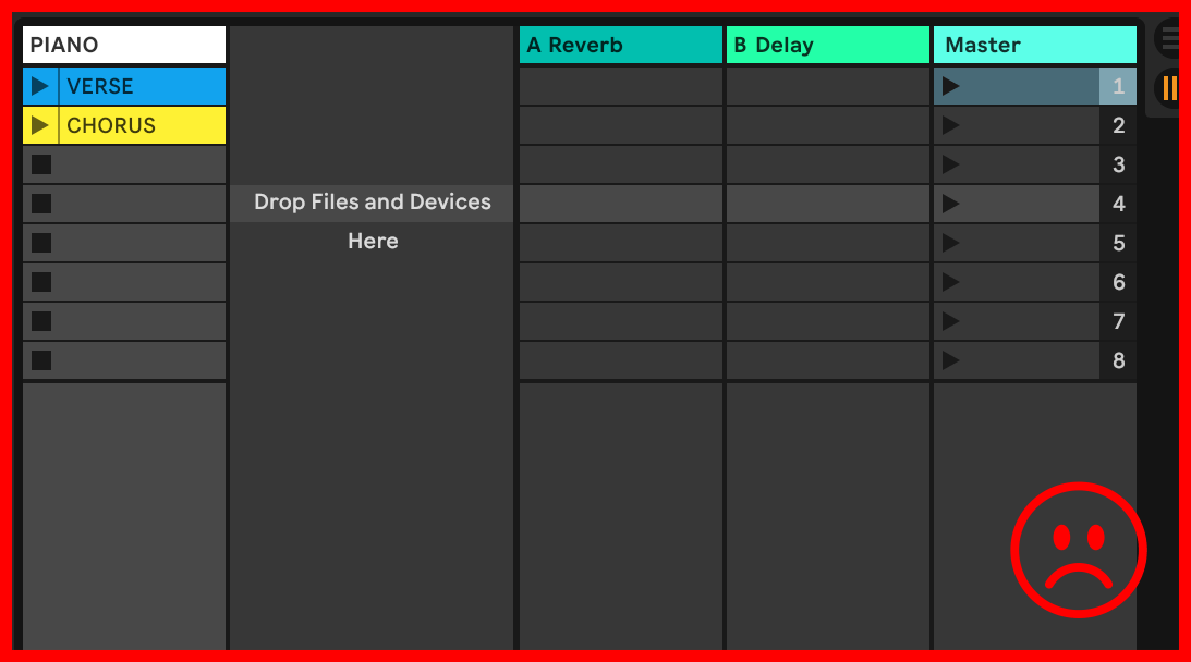 Poor use of Ableton Live session view